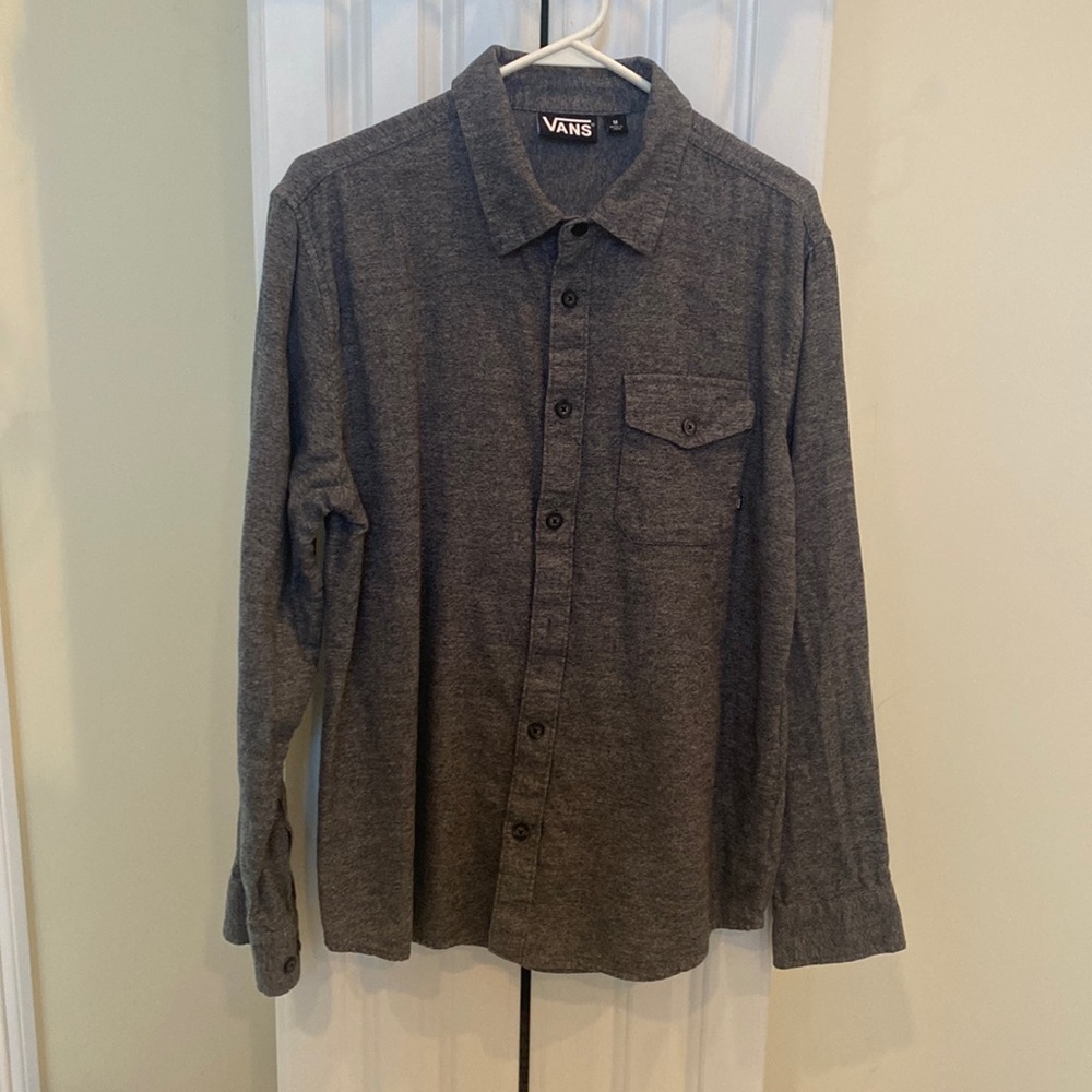 Vans M Grey button down shirt.